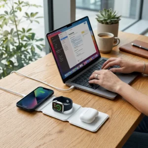 Cargador Inalámbrico Plegable 3 en 1 con MagSafe